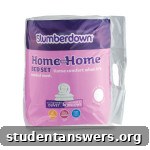 A Slumberdown double duvet and two pillows set in its packaging.