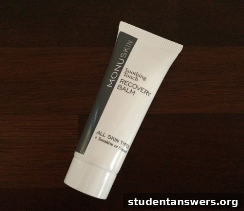 A tube of MONU Recovery Balm, a soothing skincare product for sensitive skin.