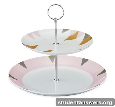 A beautiful geometric two-tier cake stand by Crofton from Aldi