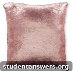 A reversible sequin cushion in silver and gold