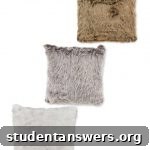 A soft white faux fur cushion