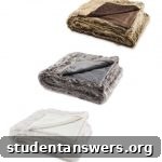 A plush faux fur throw blanket