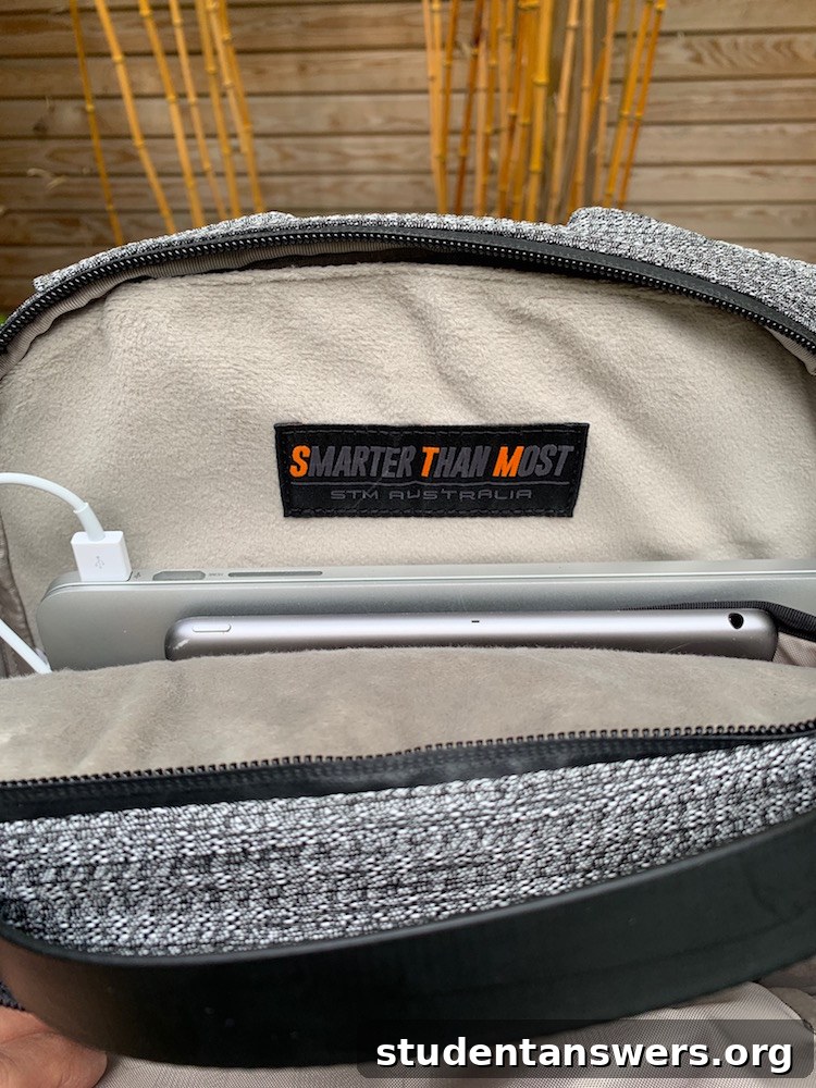 Eyelet for the CableReady system inside the backpack