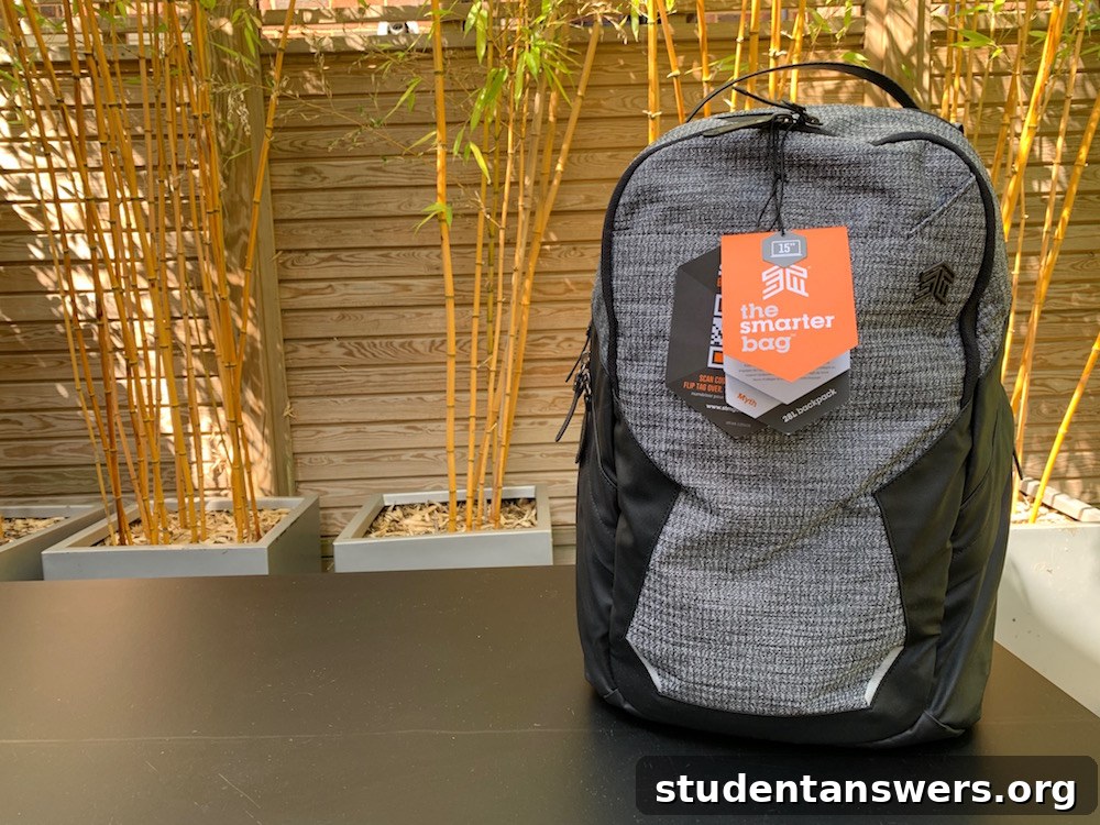 Overhead view of the STM Myth backpack laid flat